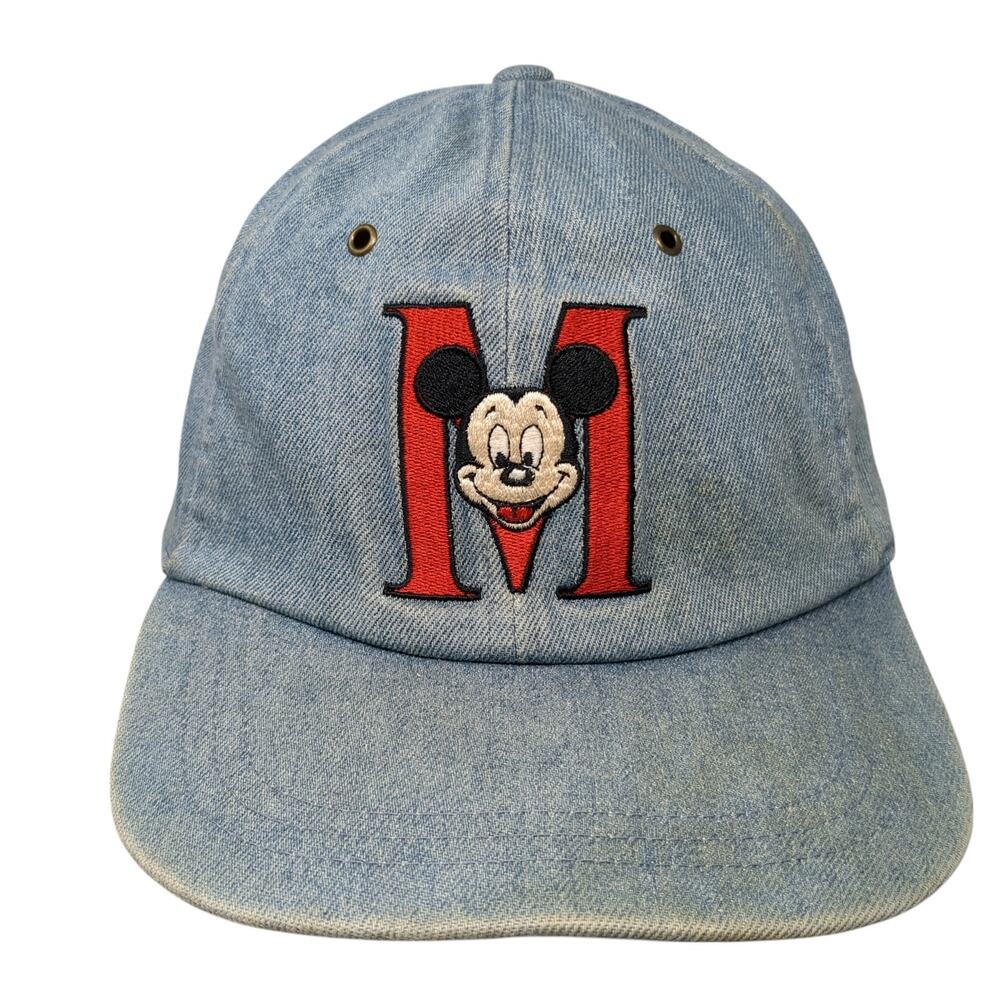 Mickey Mouse Slideback Baseball Cap Blue One Size Denim Vintage Goofy's Hat Co